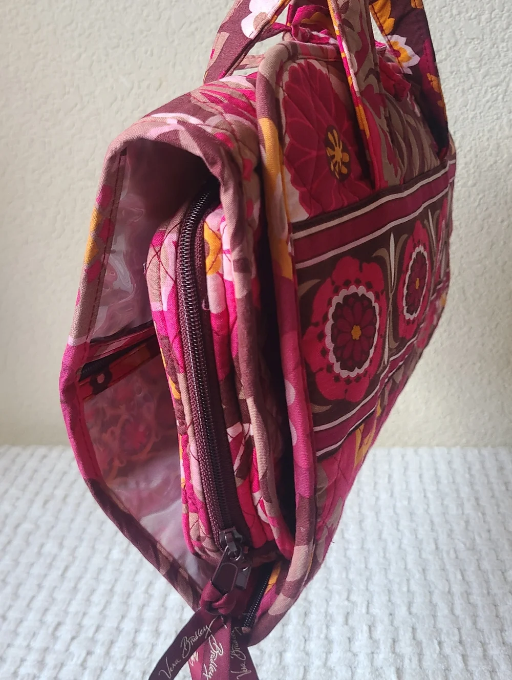 Vera Bradley Quilted Floral Weekender Bag Travel Bag - Picture 4 of 11